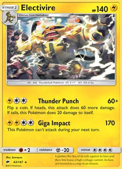 Electivire (Burning Shadows #43)