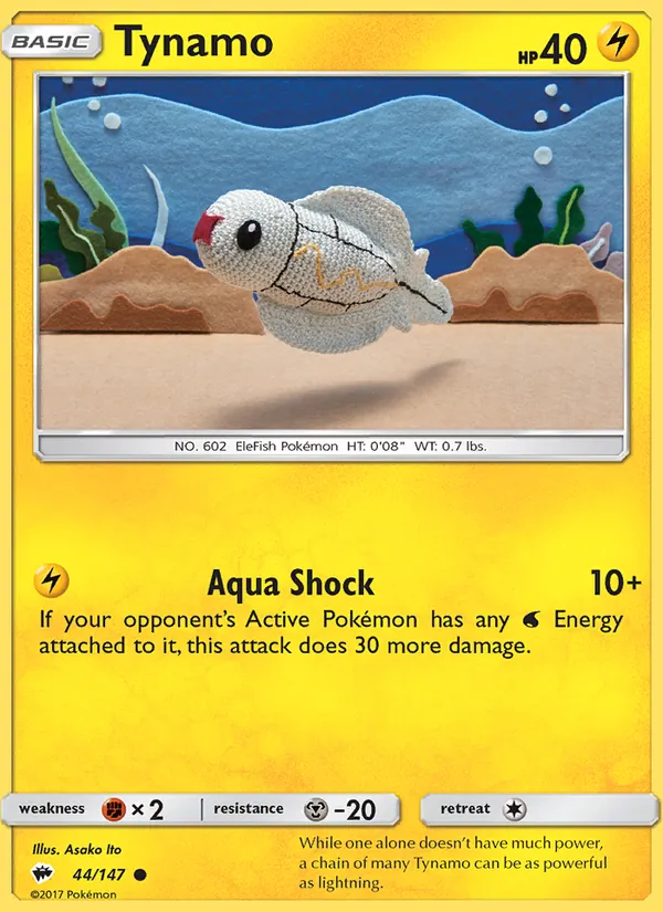Tynamo — Burning Shadows #44 (Pokémon TCG card)