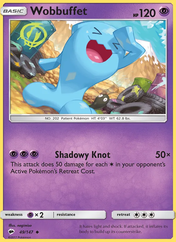 Wobbuffet — Burning Shadows #49 (Pokémon TCG card)