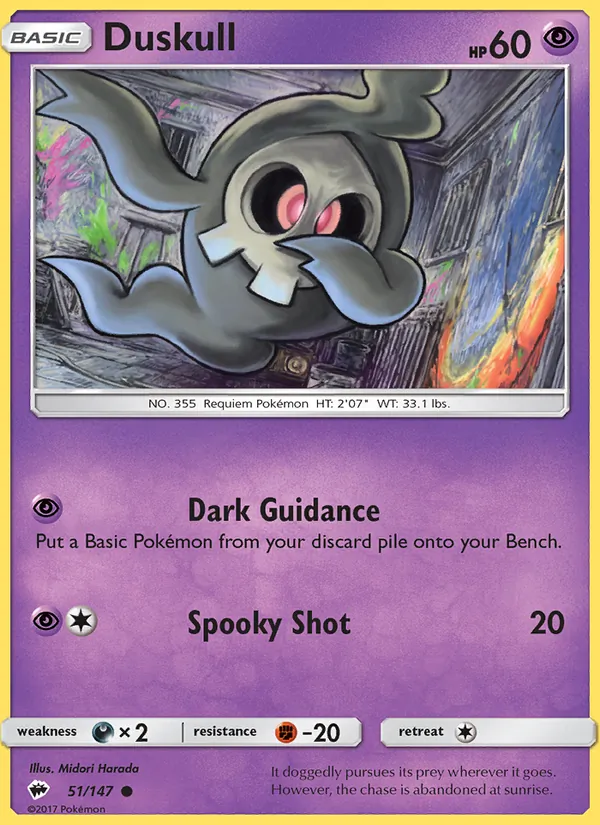 Duskull — Burning Shadows #51 (Pokémon TCG card)