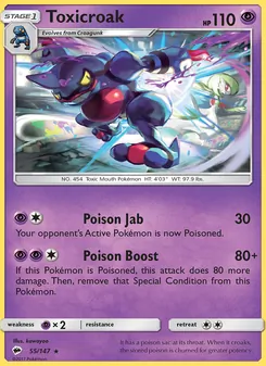 Toxicroak (Burning Shadows #55)
