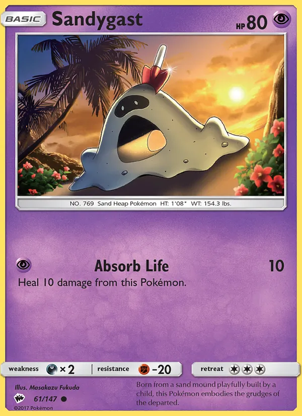Sandygast — Burning Shadows #61 (Pokémon TCG card)