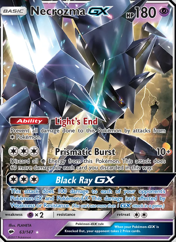 Necrozma GX — Burning Shadows #63 (Pokémon TCG card)