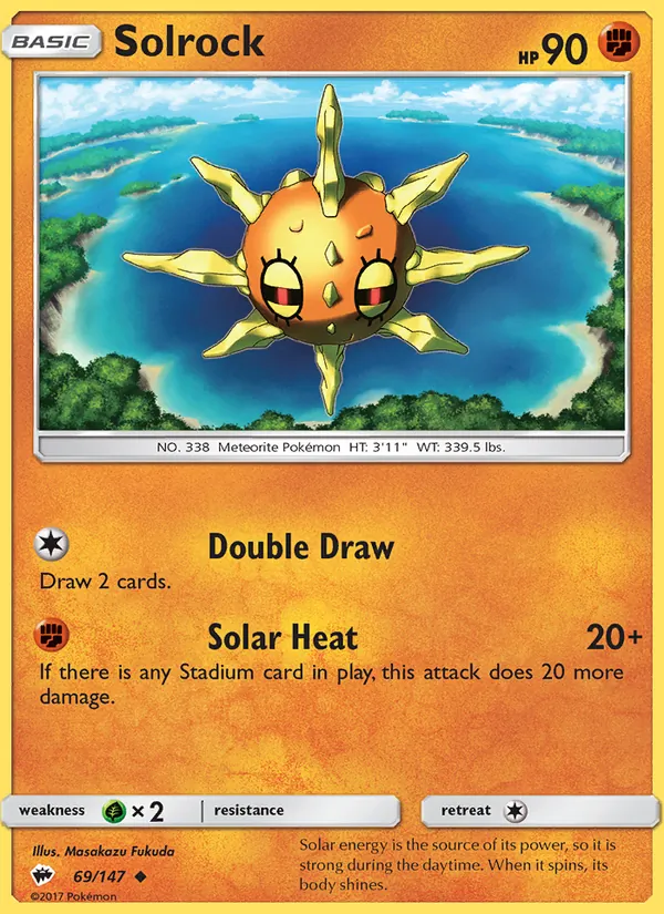 Solrock — Burning Shadows #69 (Pokémon TCG card)