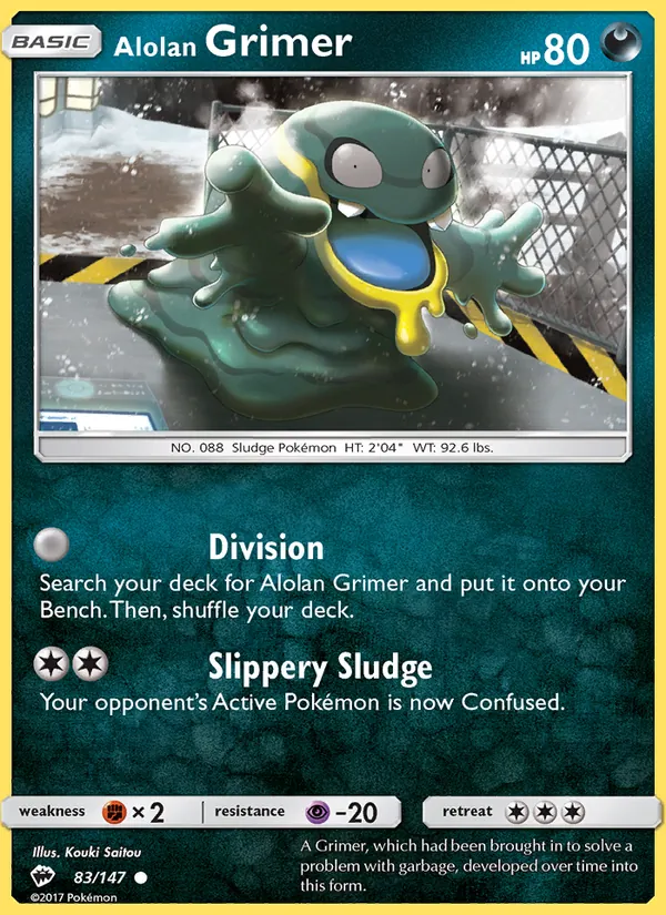 Alolan Grimer — Burning Shadows #83 (Pokémon TCG card)