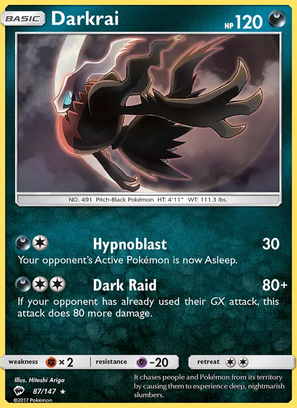 Darkrai — Burning Shadows #87 (Pokémon TCG card)