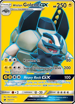 Alolan Golem GX (Crimson Invasion #102)