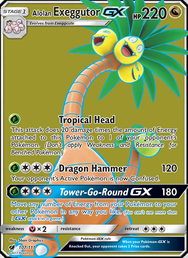Alolan Exeggutor GX — Crimson Invasion #107 (Pokémon TCG card)
