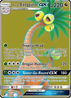 Alolan Exeggutor GX (Crimson Invasion #107)