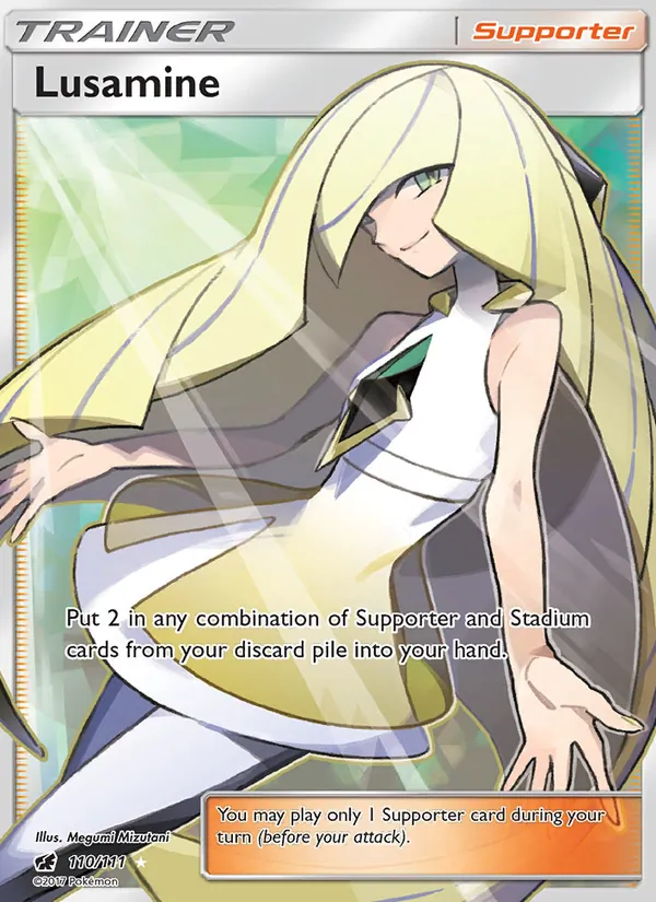Lusamine — Crimson Invasion #110 (Pokémon TCG card)