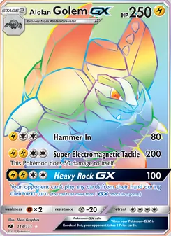 Alolan Golem GX (Crimson Invasion #113)