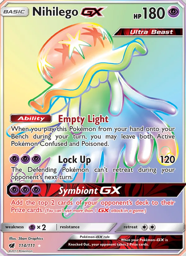 Nihilego GX — Crimson Invasion #114 (Pokémon TCG card)