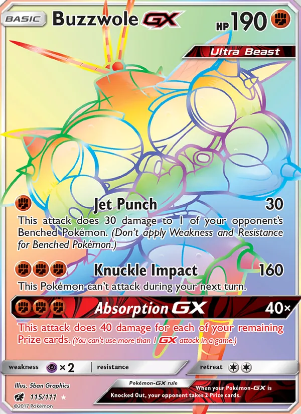 Buzzwole GX — Crimson Invasion #115 (Pokémon TCG card)
