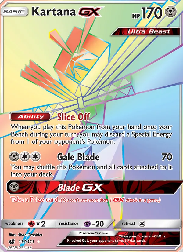 Kartana GX — Crimson Invasion #117 (Pokémon TCG card)