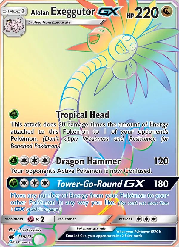 Alolan Exeggutor GX — Crimson Invasion #118 (Pokémon TCG card)