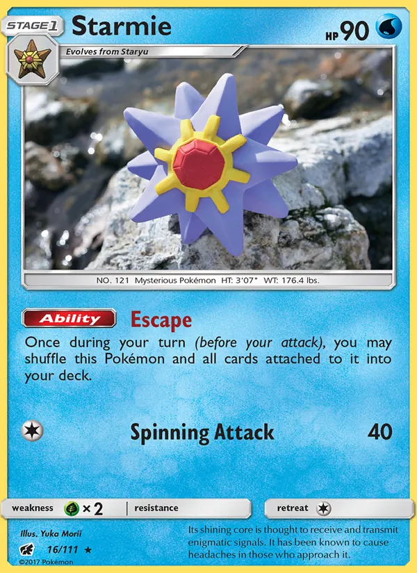 Starmie — Crimson Invasion #16 (Pokémon TCG card)