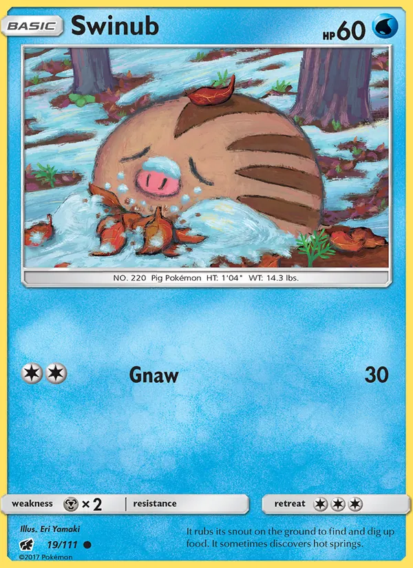 Swinub — Crimson Invasion #19 (Pokémon TCG card)
