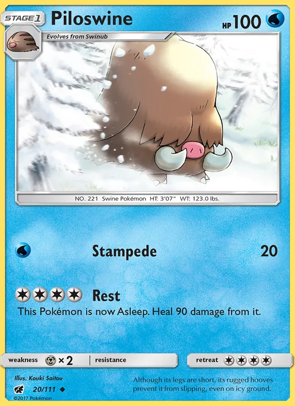 Piloswine — Crimson Invasion #20 (Pokémon TCG card)