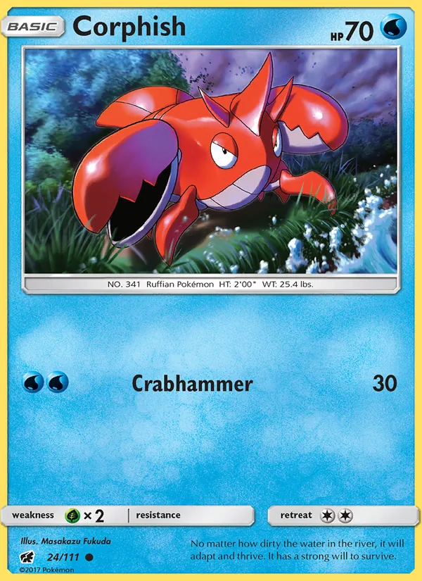 Corphish — Crimson Invasion #24 (Pokémon TCG card)