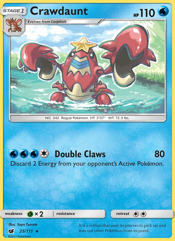 Crawdaunt — Crimson Invasion #25 (Pokémon TCG card)