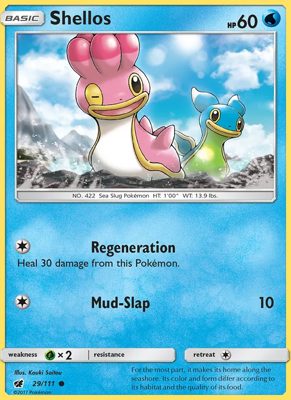 Shellos — Crimson Invasion #29 (Pokémon TCG card)