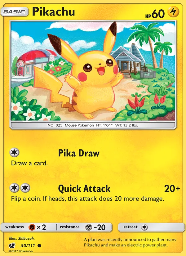 Pikachu — Crimson Invasion #30 (Pokémon TCG card)