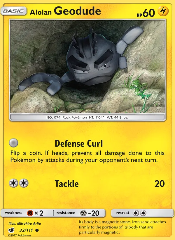 Alolan Geodude — Crimson Invasion #32 (Pokémon TCG card)
