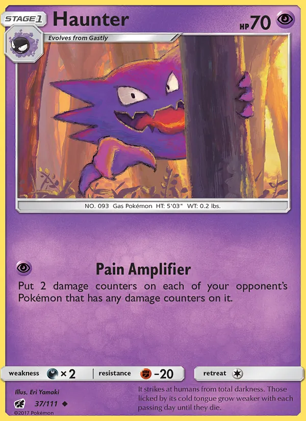 Haunter — Crimson Invasion #37 (Pokémon TCG card)