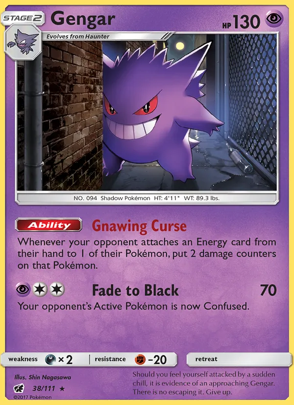 Gengar — Crimson Invasion #38 (Pokémon TCG card)