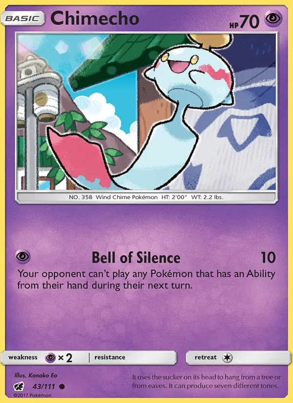 Chimecho — Crimson Invasion #43 (Pokémon TCG card)