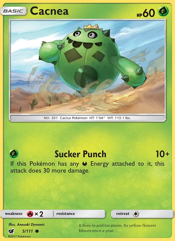 Cacnea — Crimson Invasion #5 (Pokémon TCG card)