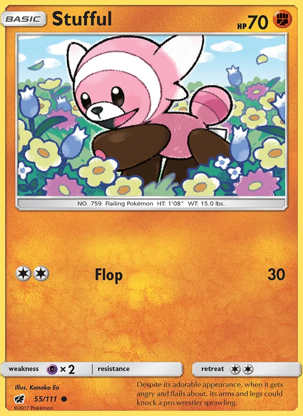Stufful — Crimson Invasion #55 (Pokémon TCG card)