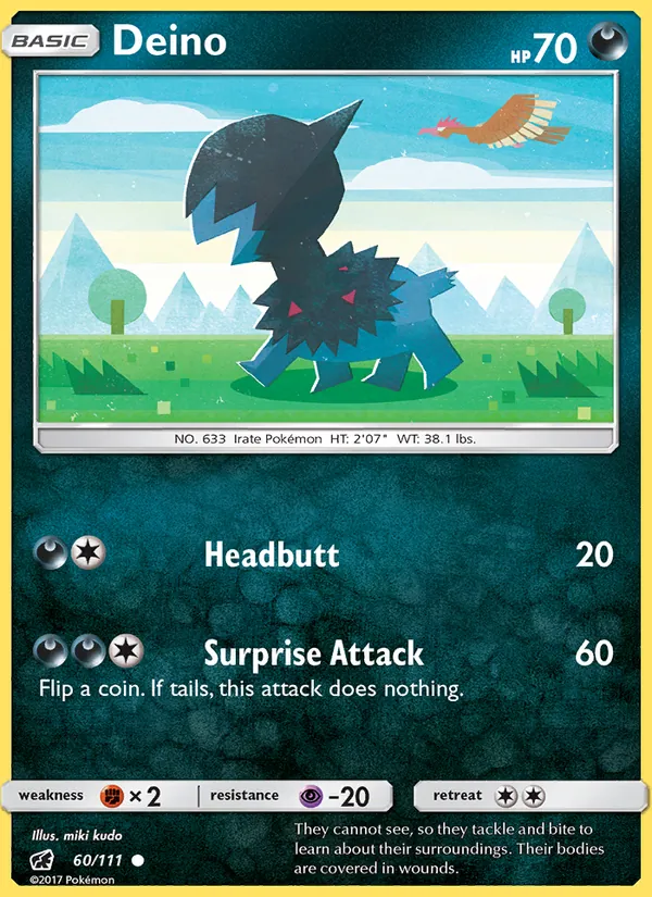 Deino — Crimson Invasion #60 (Pokémon TCG card)