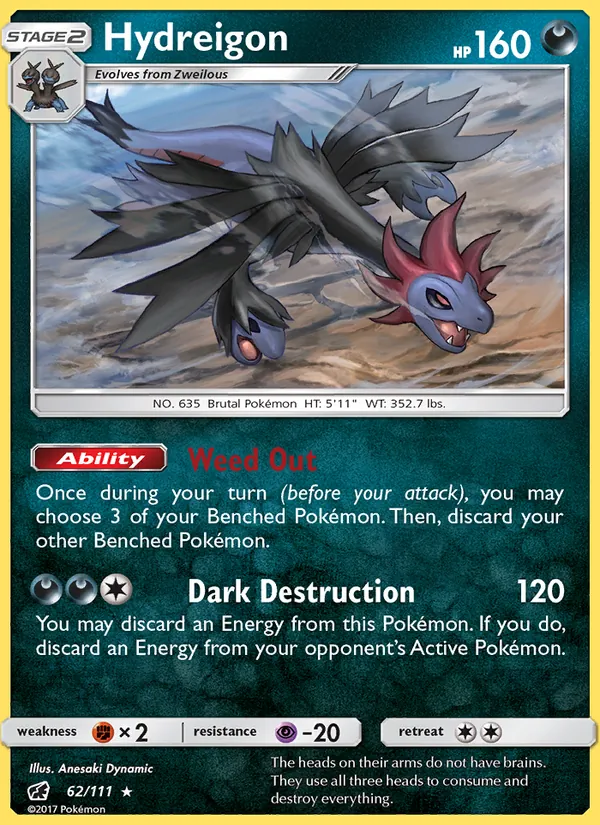 Hydreigon — Crimson Invasion #62 (Pokémon TCG card)