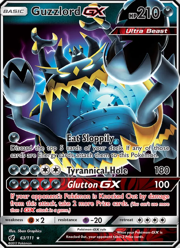 Guzzlord GX — Crimson Invasion #63 (Pokémon TCG card)