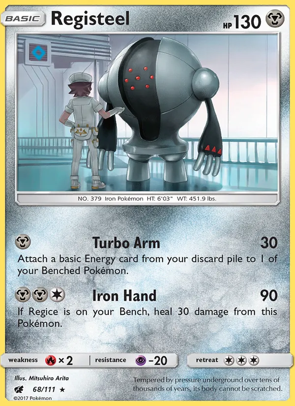 Registeel — Crimson Invasion #68 (Pokémon TCG card)