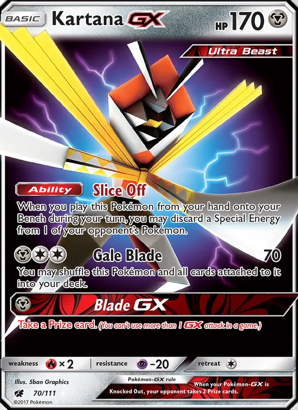 Kartana GX — Crimson Invasion #70 (Pokémon TCG card)