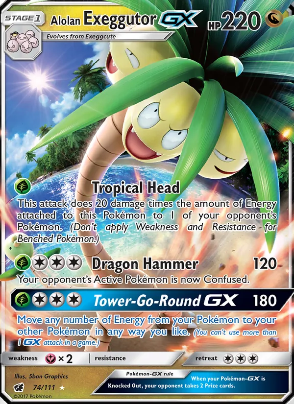 Alolan Exeggutor GX — Crimson Invasion #74 (Pokémon TCG card)