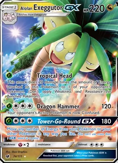 Alolan Exeggutor GX (Crimson Invasion #74)