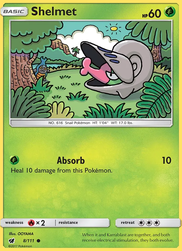 Shelmet — Crimson Invasion #8 (Pokémon TCG card)