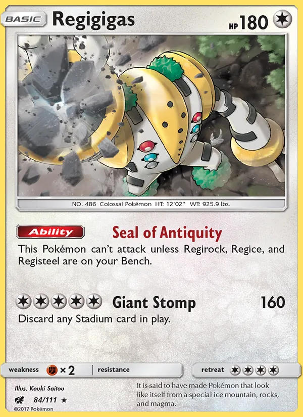 Regigigas — Crimson Invasion #84 (Pokémon TCG card)