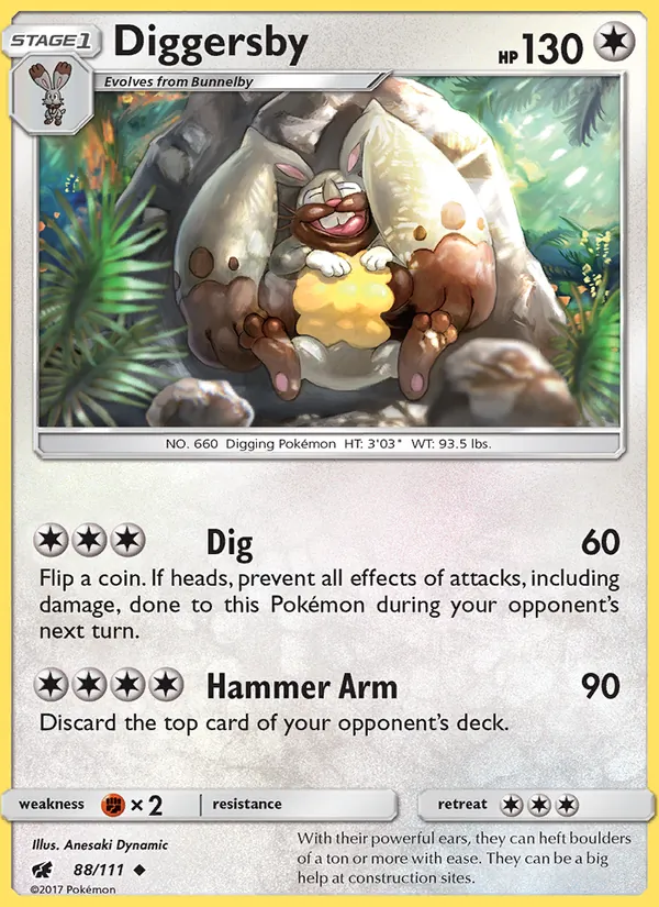 Diggersby — Crimson Invasion #88 (Pokémon TCG card)