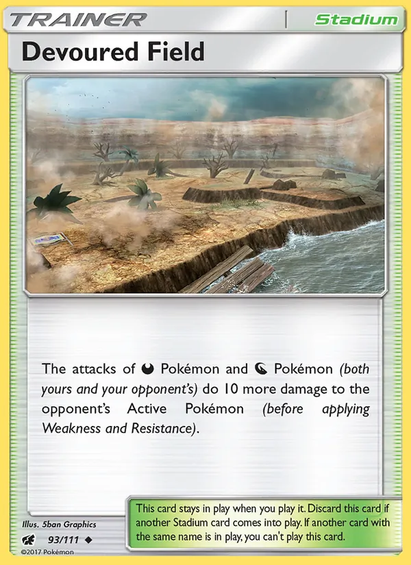 Devoured Field — Crimson Invasion #93 (Pokémon TCG card)