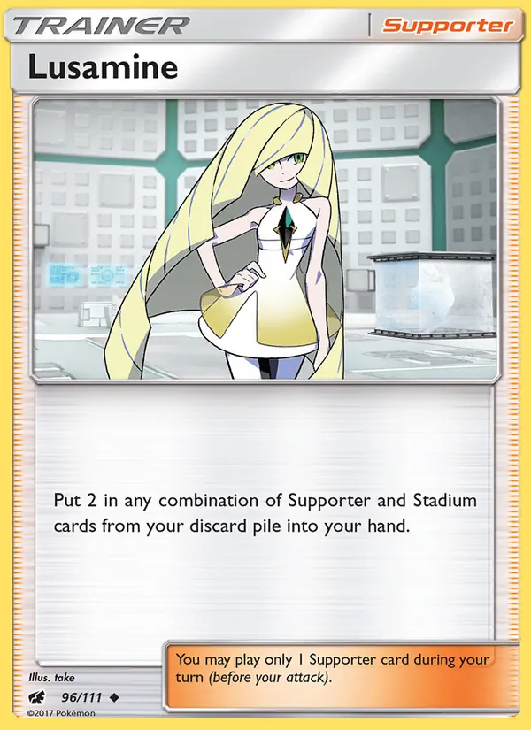 Lusamine — Crimson Invasion #96 (Pokémon TCG card)