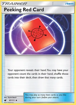 Peeking Red Card (Crimson Invasion #97)