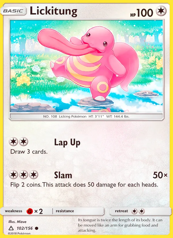 Lickitung — Ultra Prism #102 (Pokémon TCG card)