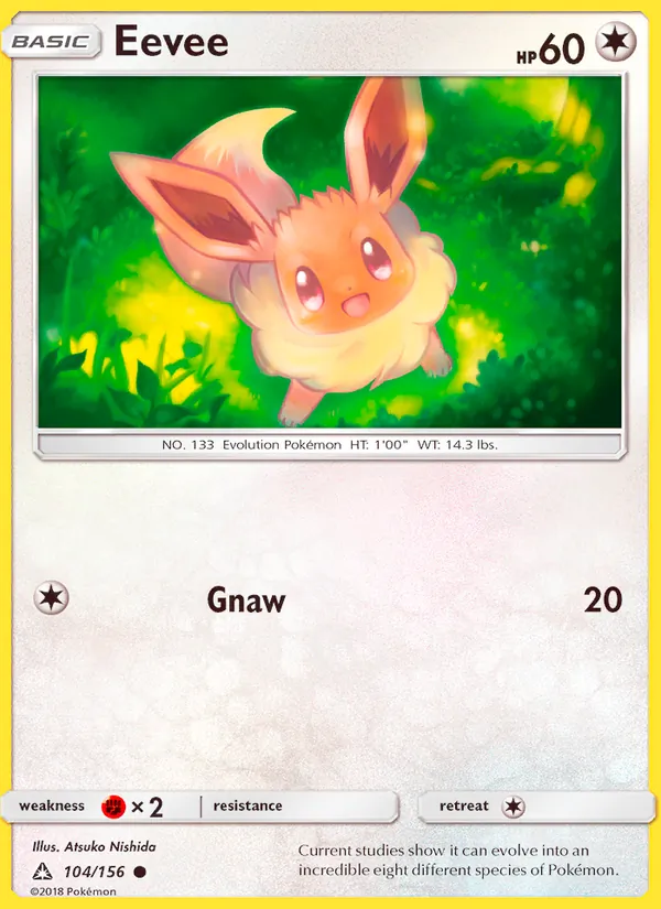 Eevee — Ultra Prism #104 (Pokémon TCG card)