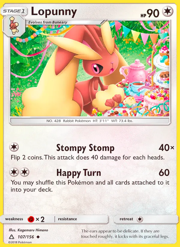 Lopunny — Ultra Prism #107 (Pokémon TCG card)