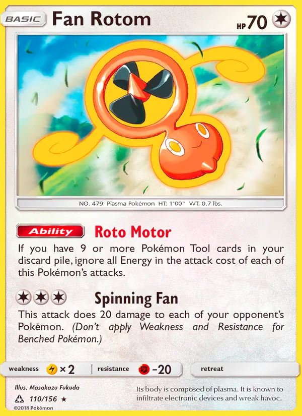 Fan Rotom — Ultra Prism #110 (Pokémon TCG card)