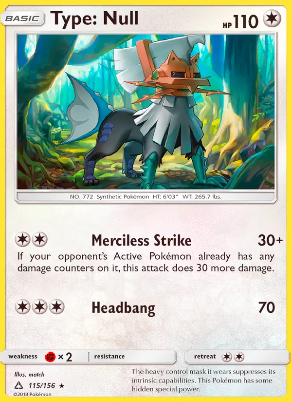 Type: Null — Ultra Prism #115 (Pokémon TCG card)